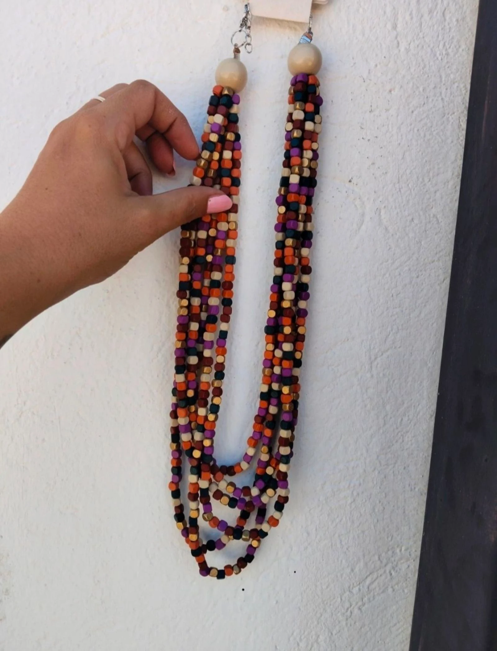 Collar multicolor de cuentas de madera 🌈 – photo 4
